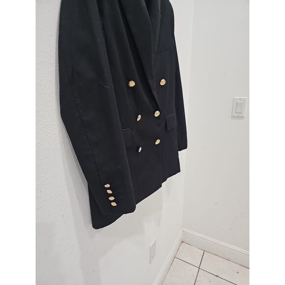 Zara Double Breasted Black Blazer Golden Buttons Size M NWT - Picture 4 of 16